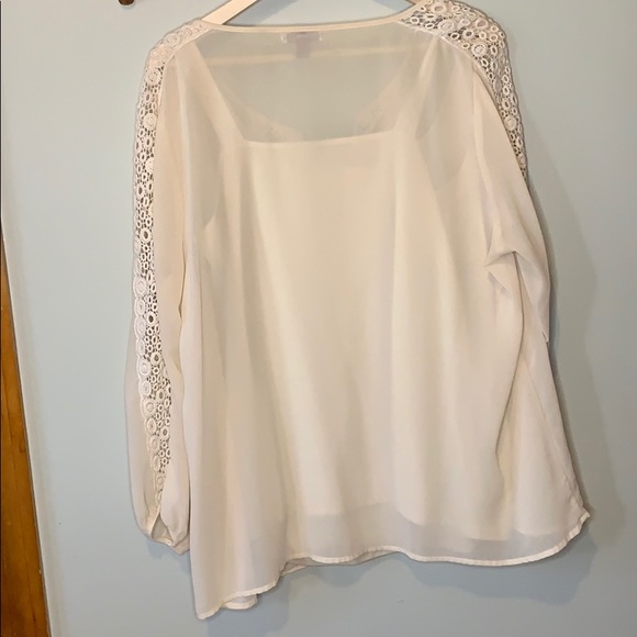 Roz & Ali Boho 2-pc Blouse. 1X - Picture 4 of 9